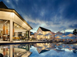 blue outdoor pool