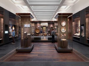 Visitors exploring ancient exhibits at the British Museum